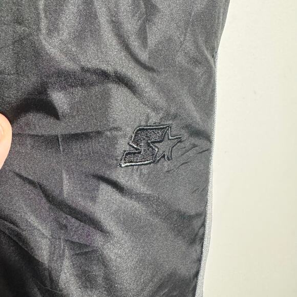 Starter Track Pant Men 2XL Gray Black Polyester Lined Windbreaker Logo Baggy Zip - Picture 5 of 9